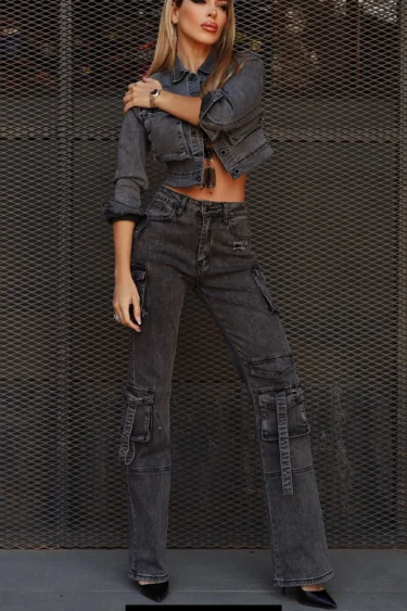 Jeans Cargo Roma Dark Nevado