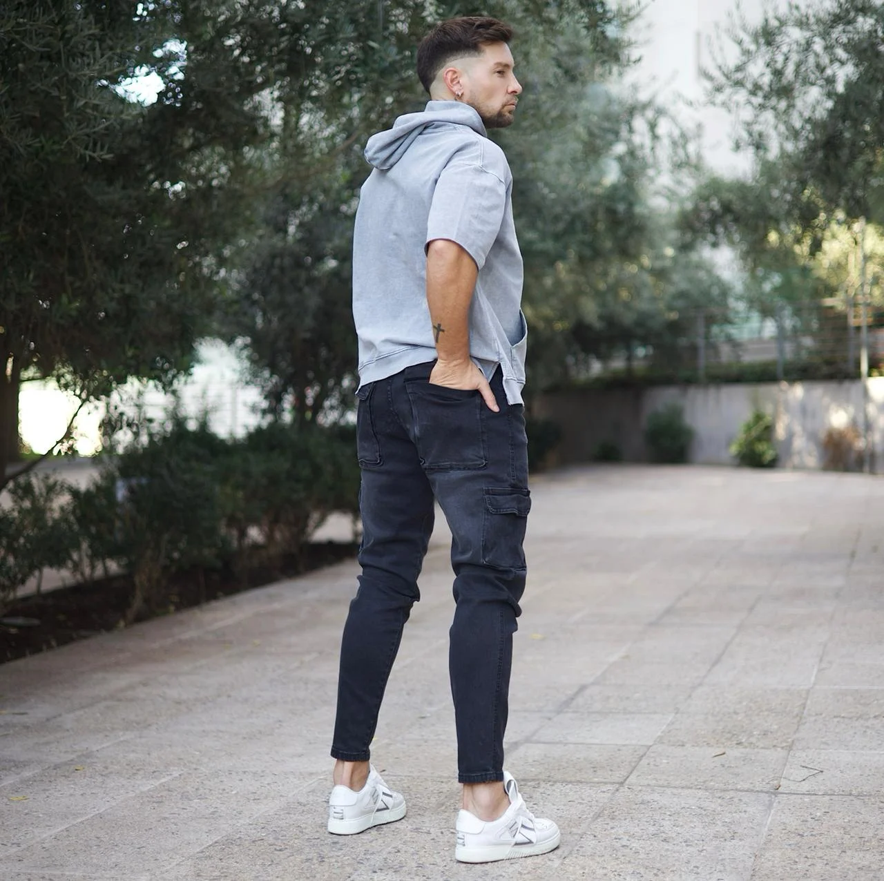 Jeans Men Cargo Black Intermedio