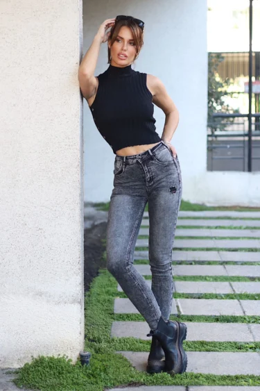 Jeans 1/b Black Nevado Destroyed