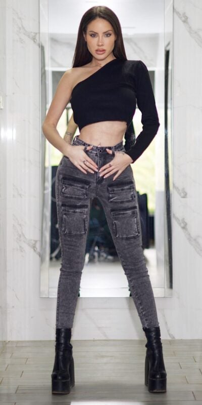 Cargo Skinny Gris Nevado