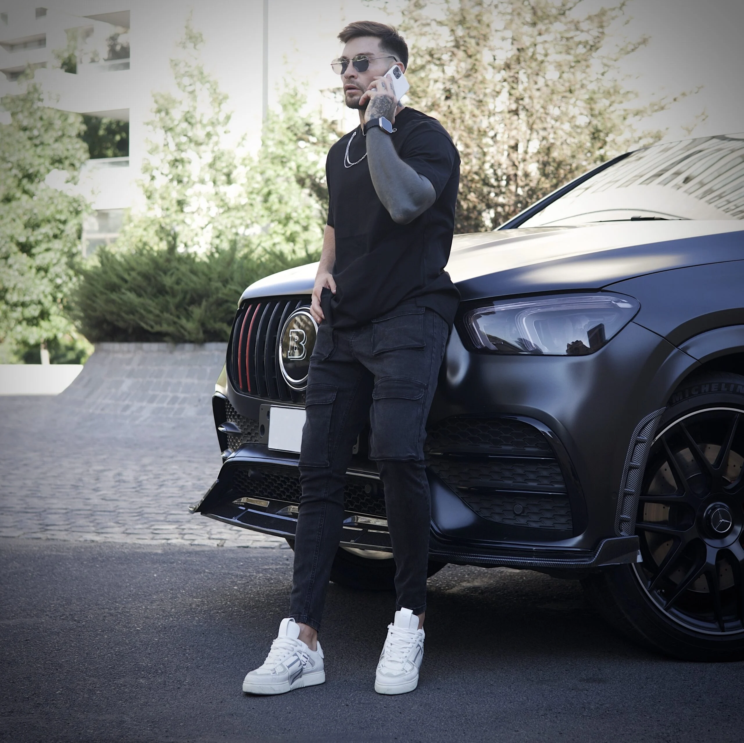 Jeans Men Cargo Black - Vista 4