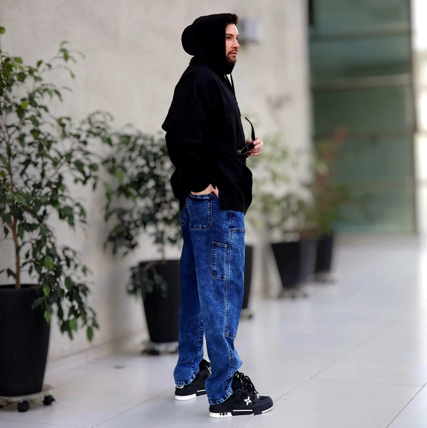 Jeans Men Oversize Blue Desgastado - Vista 4