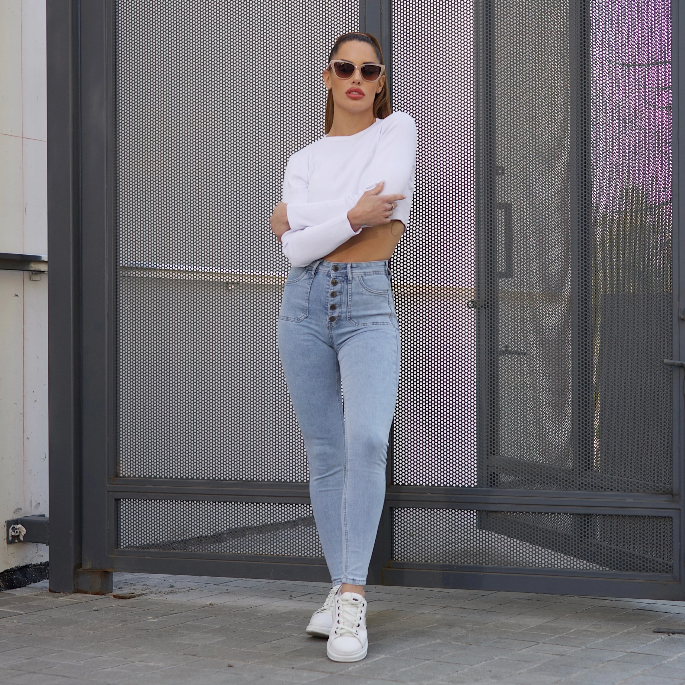 Jeans Monaco Color Celeste Ice