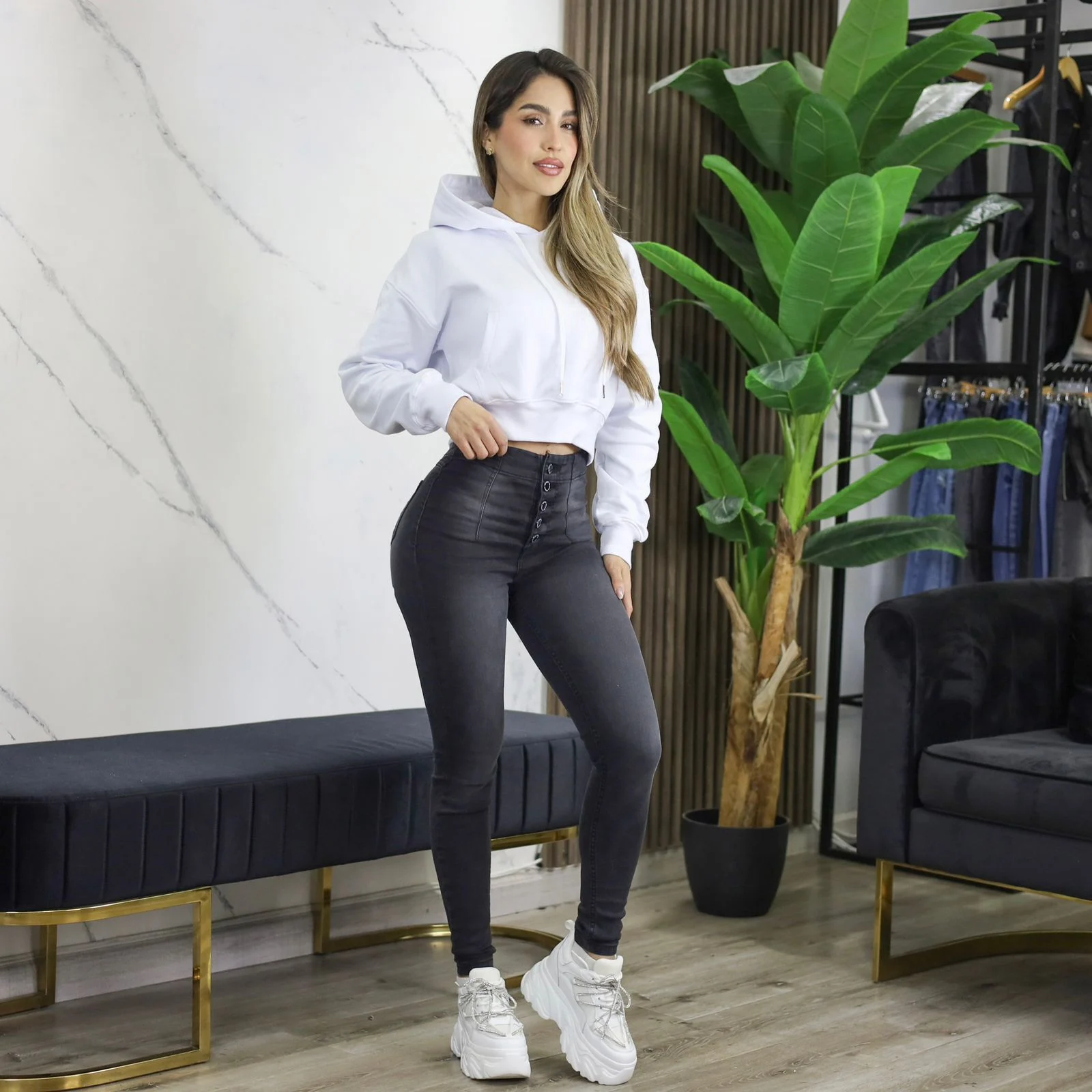 Jeans Lipo Shapper 5/b Dark Desgastado