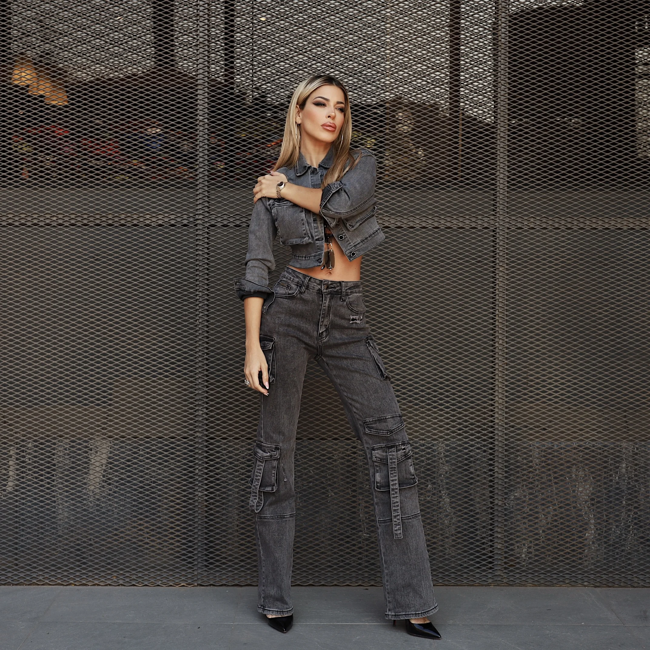 Jeans Cargo Roma Dark Nevado - Vista 3