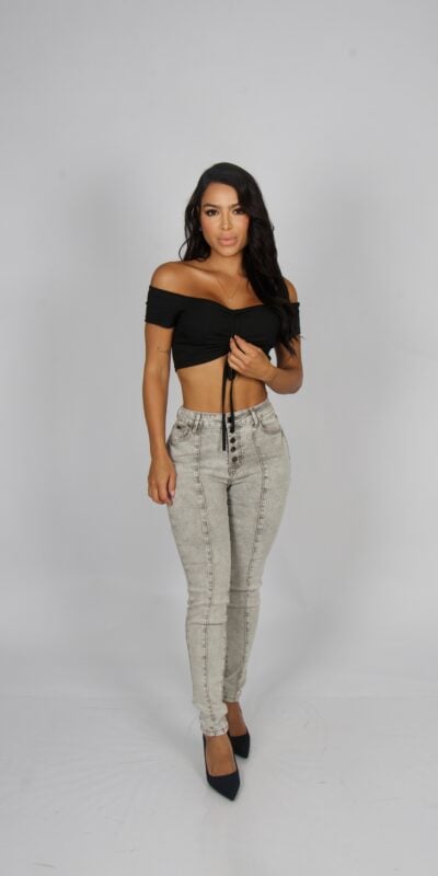 Jeans Esthetic Gris Claro