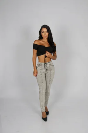 Jeans Esthetic Gris Claro