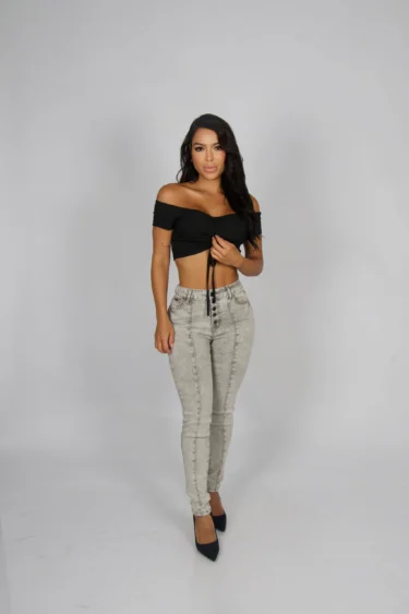 Jeans Esthetic Gris Claro