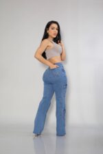 Jeans Cargo Paris Celeste Intermedio - Imagen 4