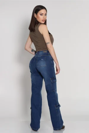 Jeans Cargo Blue Destroyed - Vista 3