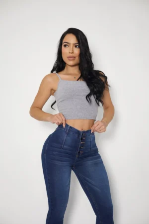 Jeans 5/b Lipo Shapper Blue Bigotes - Vista 4