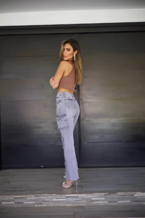 Jeans Cargo Santorini Grigio - Vista 4