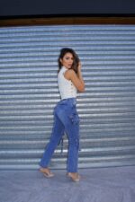 Jeans Cargo Multipocket Roma Blue Intermedio - Imagen 3