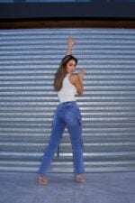 Jeans Cargo Multipocket Roma Blue Intermedio - Imagen 5