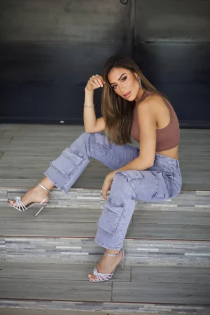 Jeans Cargo Santorini Celeste Ice