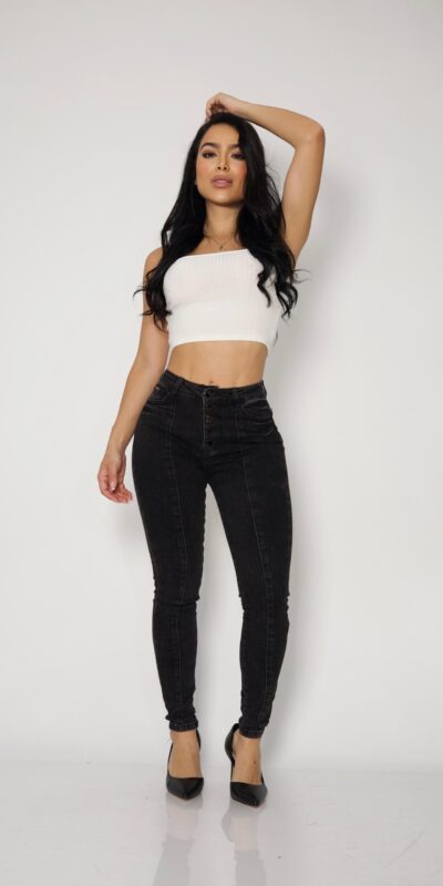 Jeans Esthetic Black Desgastado