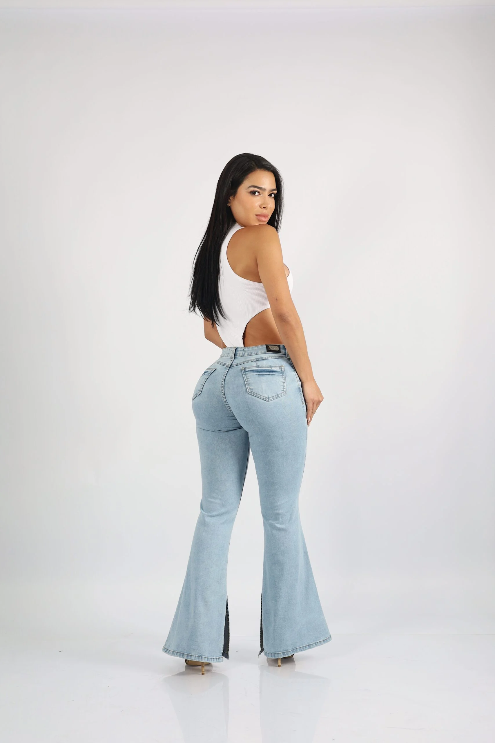 Jeans Flare Celeste Destroyed