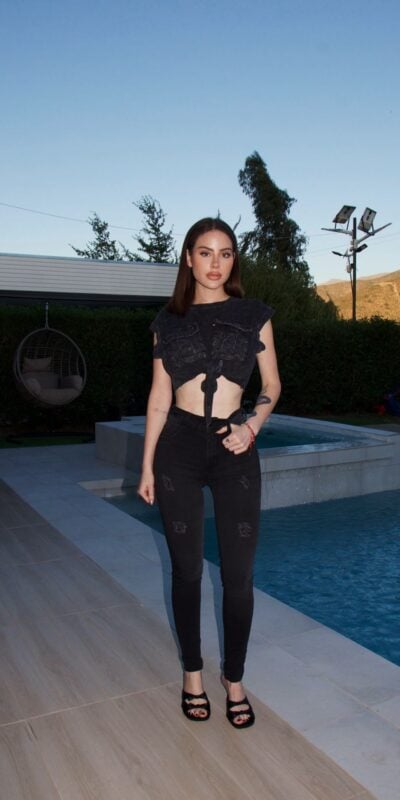 Jeans Woman Black Destroyed