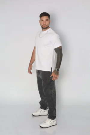 Jeans Men Oversize Black Desgastado