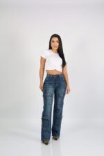 Jeans Cargo Paris Blue Bigote Paño