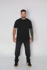 Jeans Men Oversize Black Desgastado