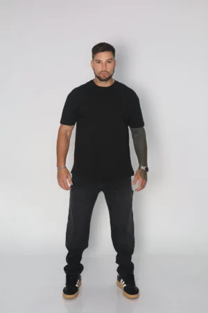 Jeans Men Oversize Black Desgastado