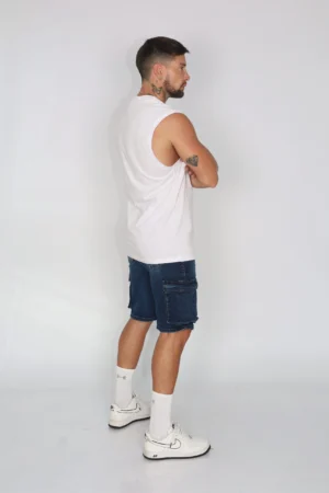 Short Men Cargo Blue Intermedio - Vista 4