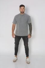 Jeans Men Dark Zipper