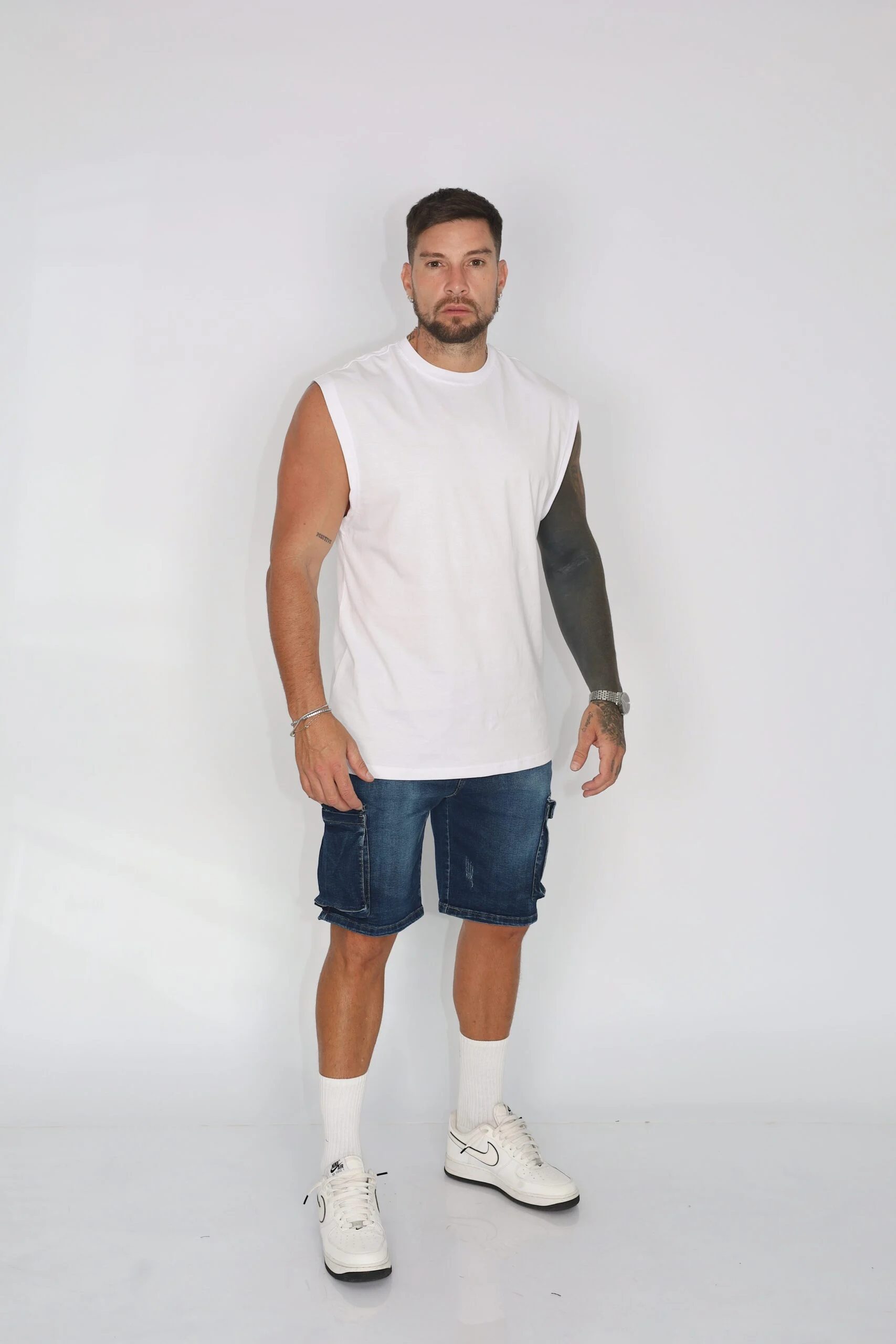 Short Men Cargo Blue Intermedio