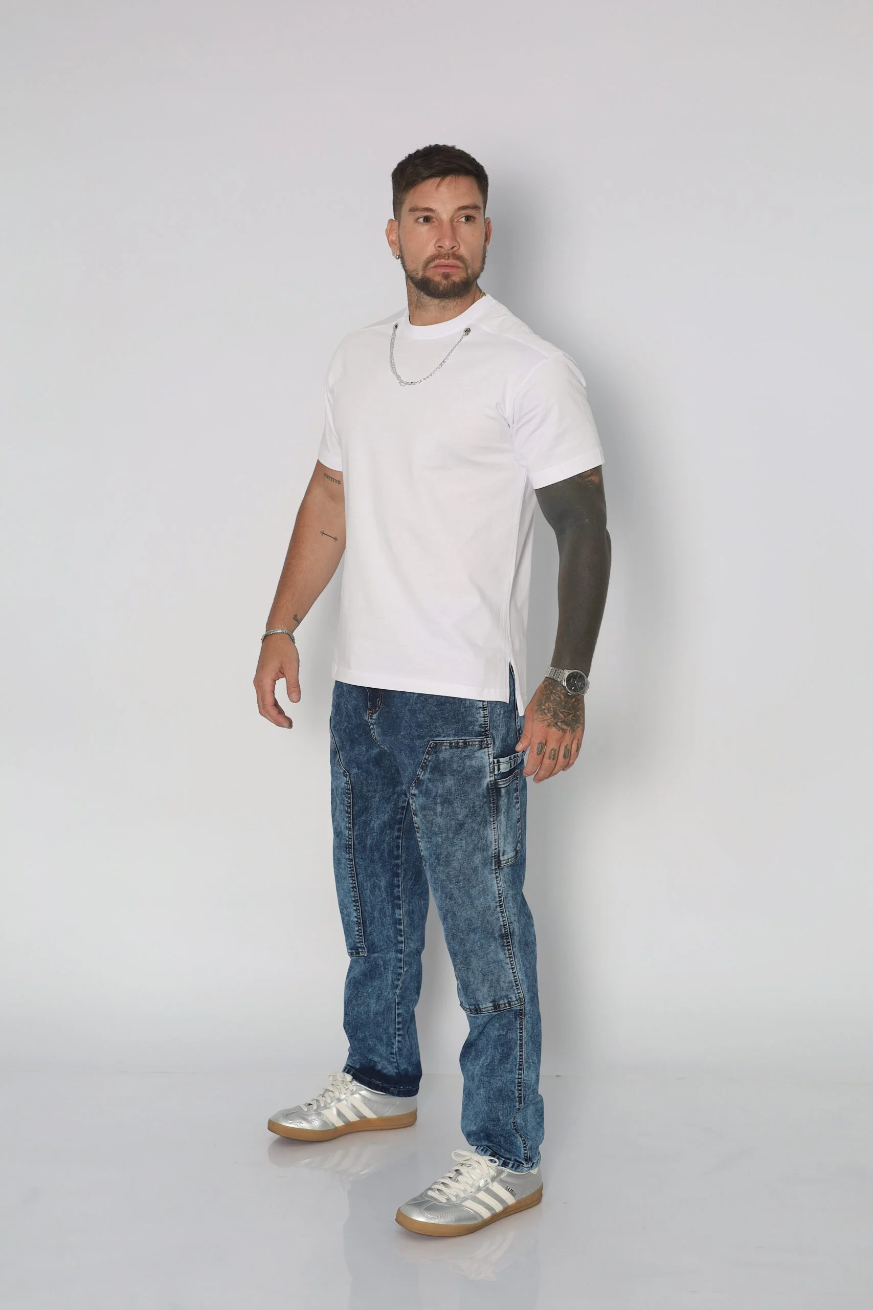 Jeans Men Oversize Black Desgastado