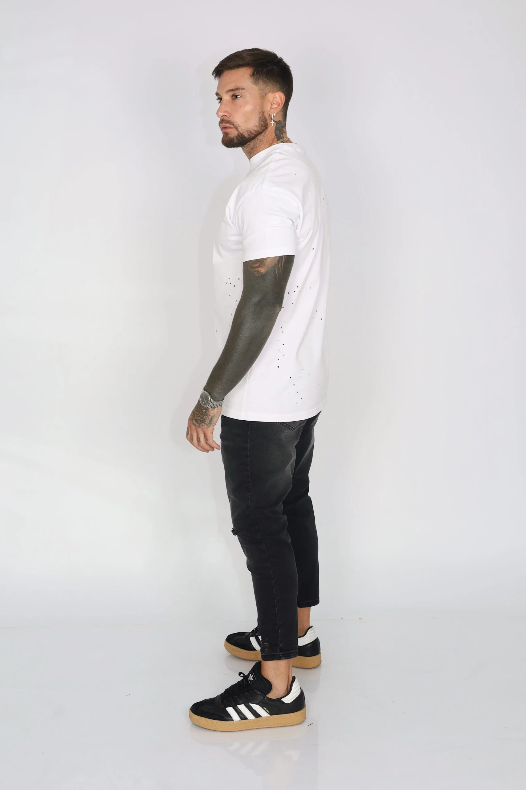 Jeans Men Black Destroyed - Vista 3