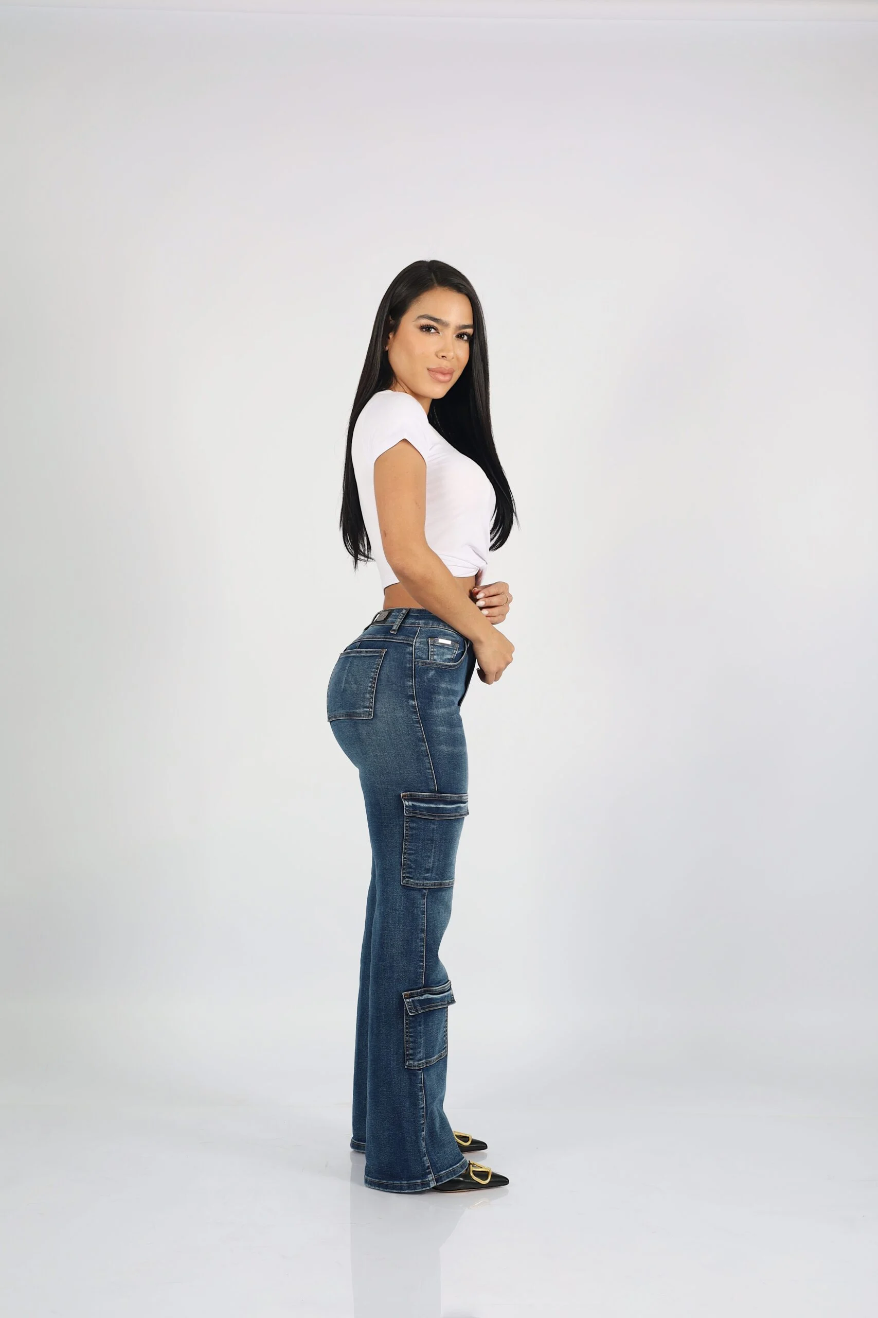 Jeans Cargo Paris Blue Bigote Paño - Vista 3