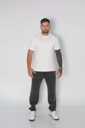 Jeans Men Oversize Black Desgastado