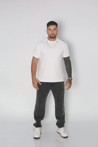 Jeans Men Oversize Black Desgastado