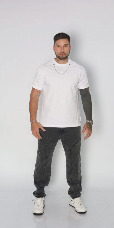 Jeans Men Oversize Black Desgastado