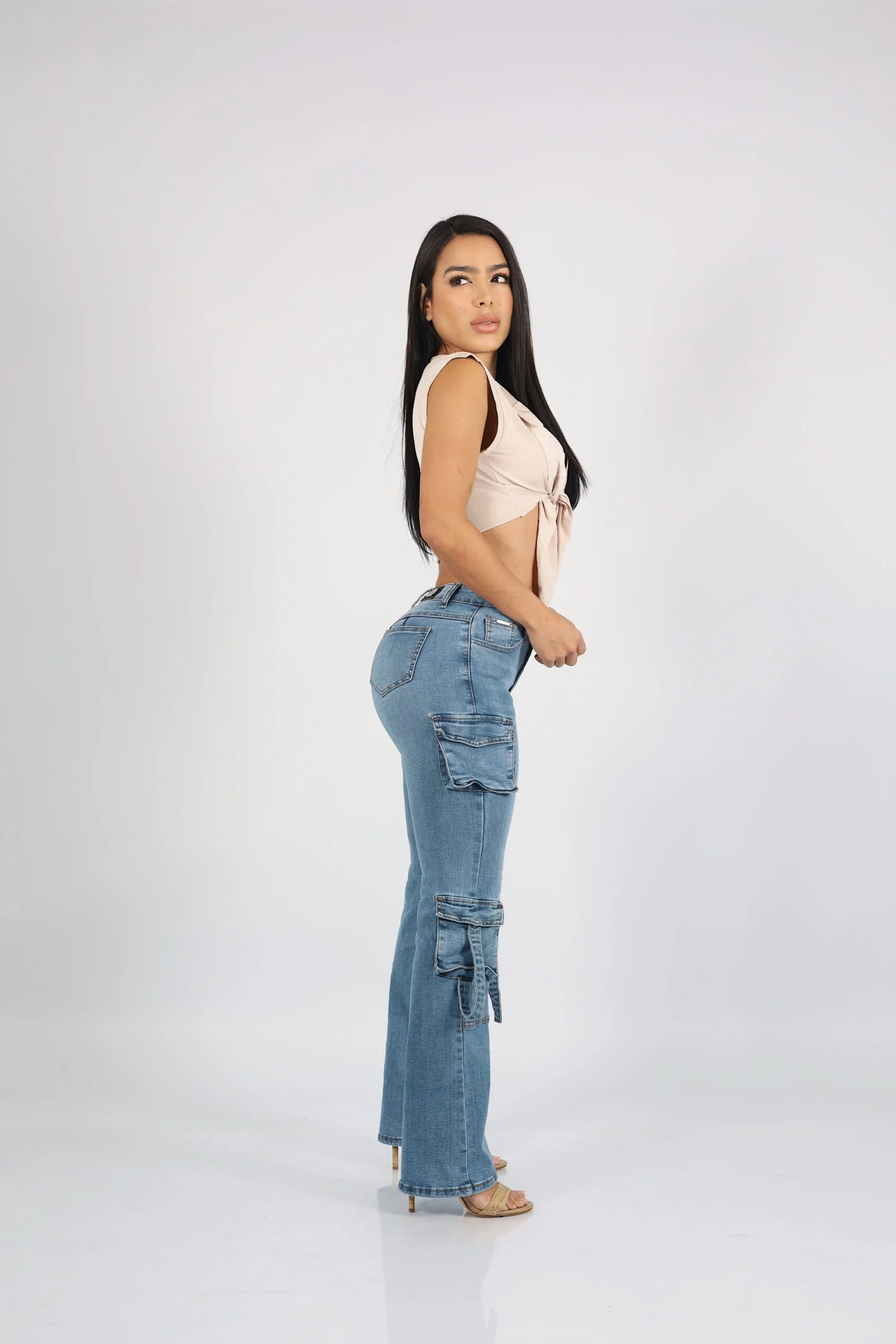 Jeans Cargo Roma Blue Intermedio - Vista 4