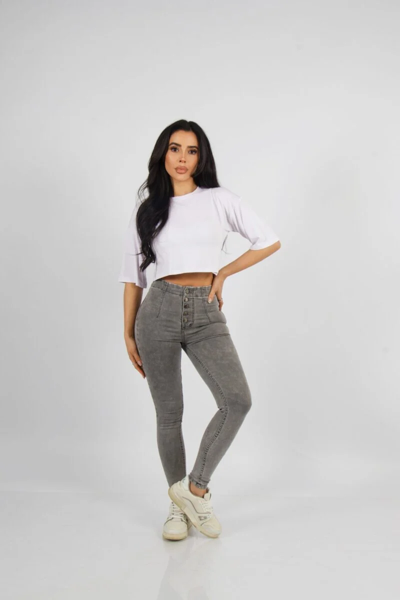 Jeans 5/B Lipo Shapper Gris Gravillado