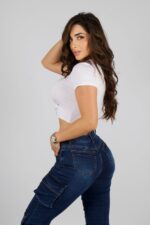 Jeans Cargo Multipocket Santorini Blue - Imagen 3