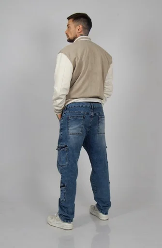 Jeans Men Cargo Multipocket Blue Nevado - Vista 3