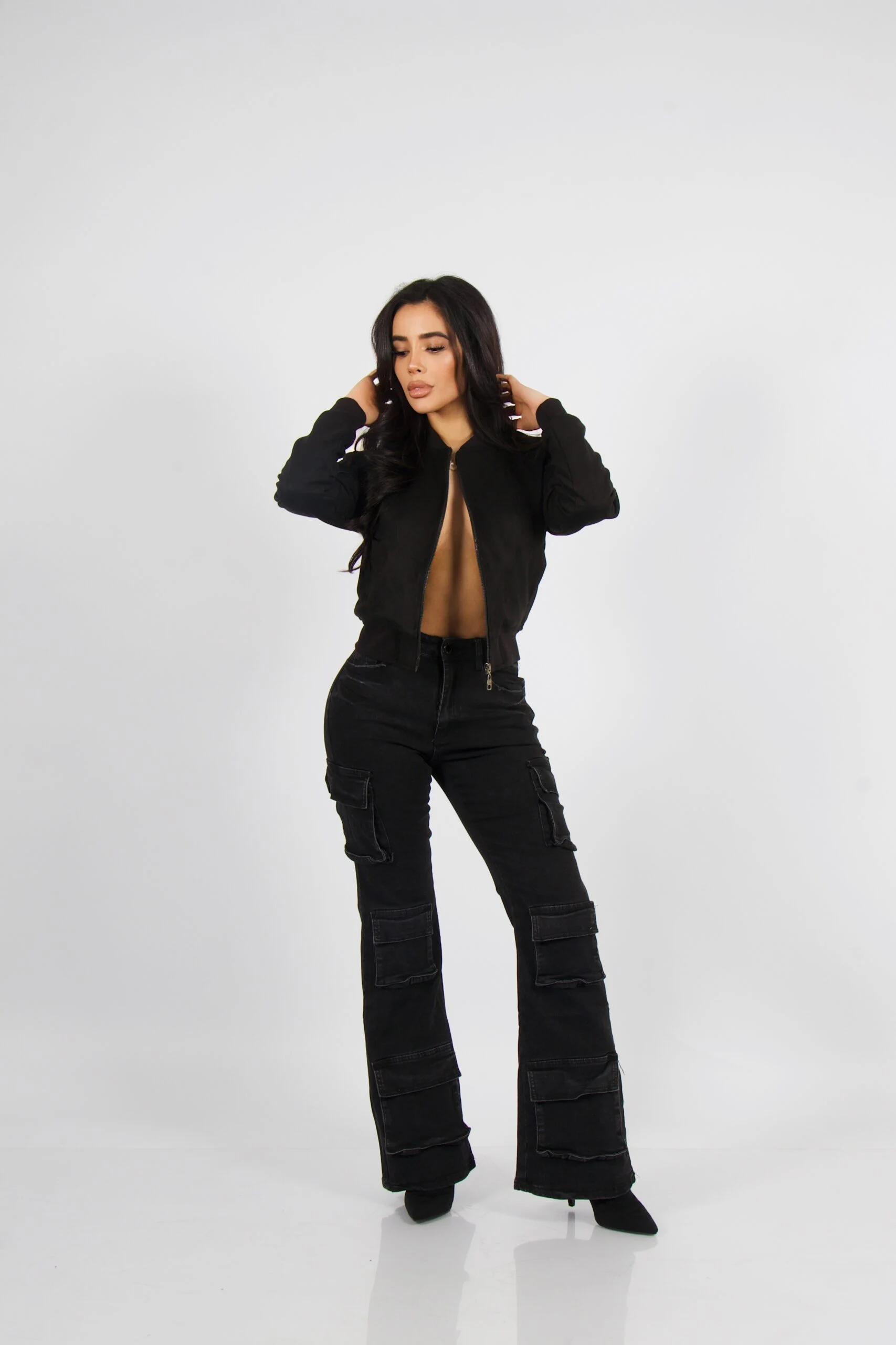 Jeans Cargo Multipocket Santorini black