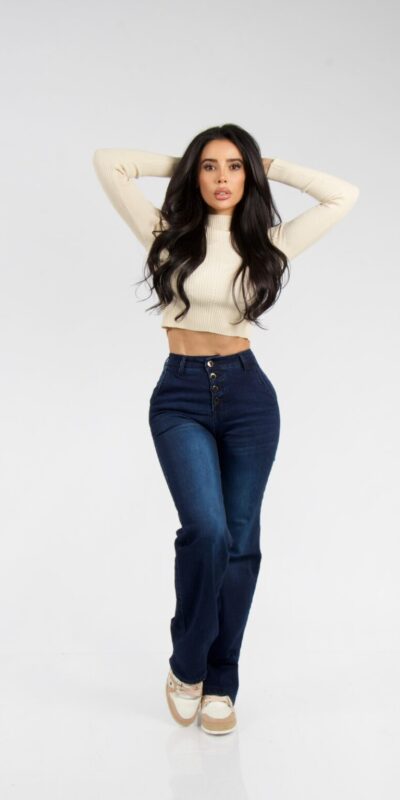 Jeans Wide Leg Blue intense