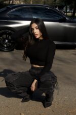 Jeans Cargo Multipocket Luxury Black desgastado - Imagen 6