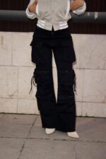 Jeans Cargo Multipocket Luxury black - Imagen 5
