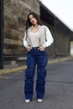 Jeans Cargo Multipocket Luxury Blue - Imagen 5