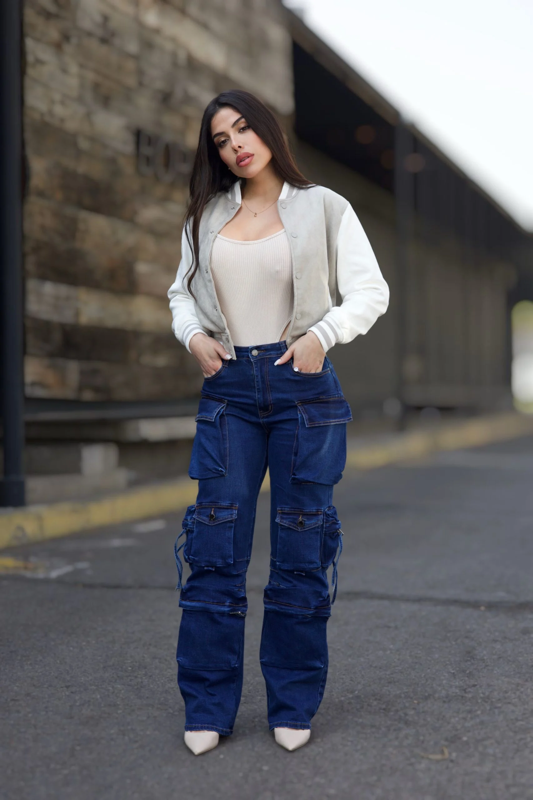 Jeans Cargo Multipocket Luxury Blue - Vista 5