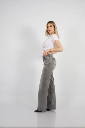 Jeans wide leg grey - Vista 3