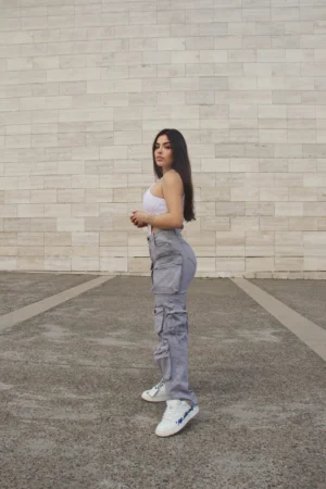 Jeans Cargo Multipocket Luxury Grigio