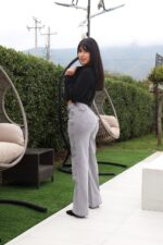 Jeans W Wide Leg Luxury Grigio - Imagen 3