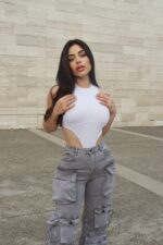 Jeans Cargo Multipocket Luxury Grigio - Imagen 4