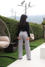 Jeans W Wide Leg Luxury Grigio - Imagen 7